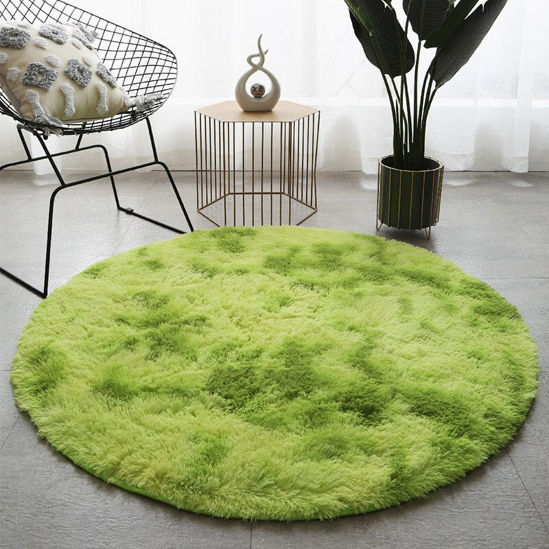Fluffy Thick Area Round Rug