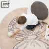 Area Round Rug Pink Butterfly