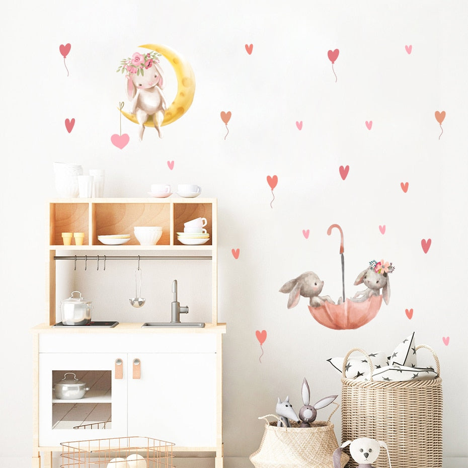 Nursery Wall Decals Cute Bunny