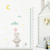 Load image into Gallery viewer, Height Measurement Owl Clouds Stars Wall Decals