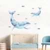Load image into Gallery viewer, Nursery Wall Decal Underwater Blue Whale