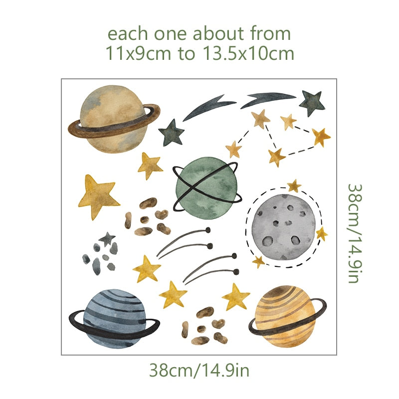 Space Universe Stars Wall Decals