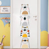 Cartoon Wall Decal Cute Animals Design