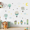 Load image into Gallery viewer, Cartoon Wall Decals Hot Air Balloon Town