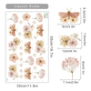 Load image into Gallery viewer, Boho Floral Butterfly Wall Decals