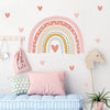 Boho Rainbow Hearts Wall Decals