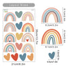 Colorful Rainbow Heart Wall Decals