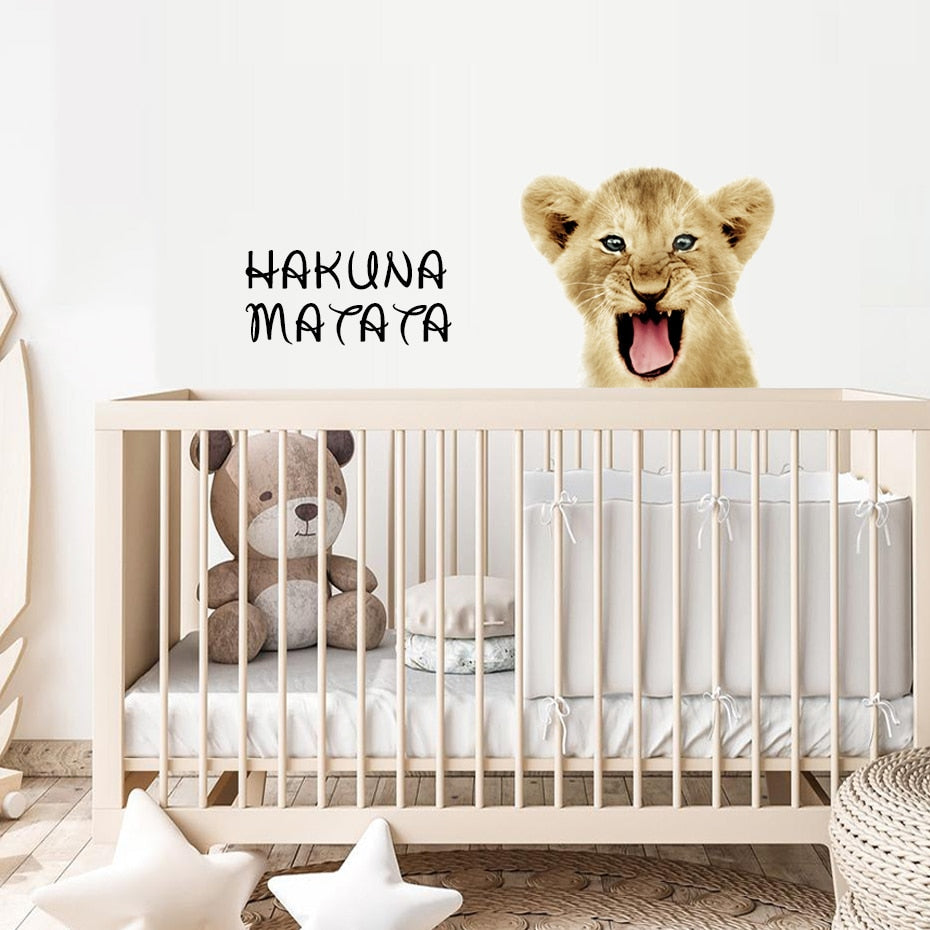 Nursery Wall Decal African Lion Child