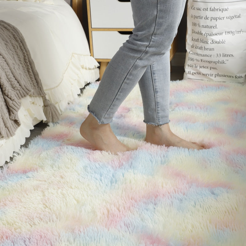 Fluffy Thick Area Round Rug