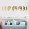 Nursery Wall Decals Gold Silver Moon Phase