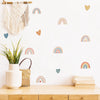 Colorful Rainbow Heart Wall Decals
