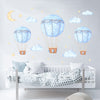 Load image into Gallery viewer, Cartoon Wall Decals Blue Hot Air Balloon