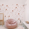 Boho Wall Decals Pink Hearts