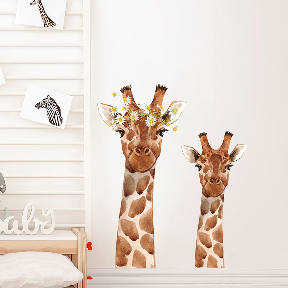 Nursery Wall Decal Cute Alpaca Giraffe