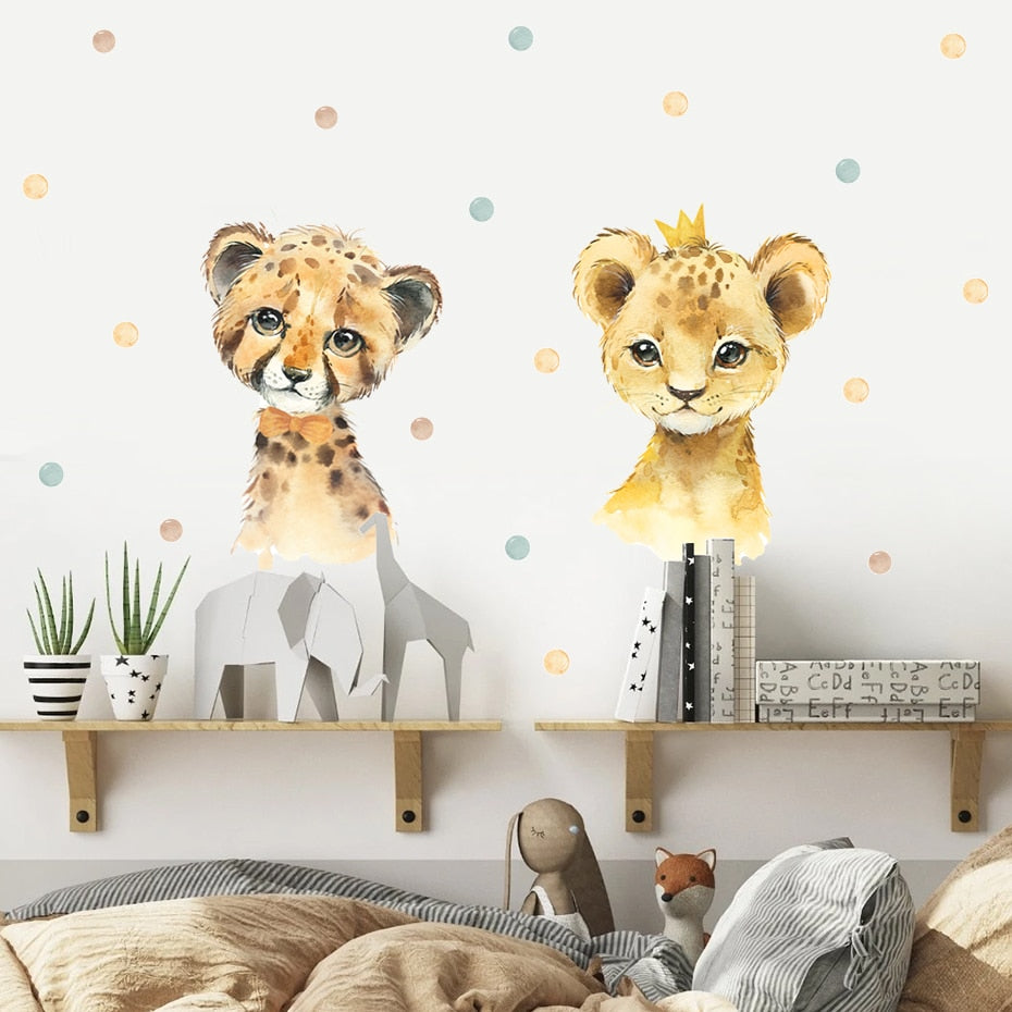 Cartoon Cute Wild Animal Wall Decals