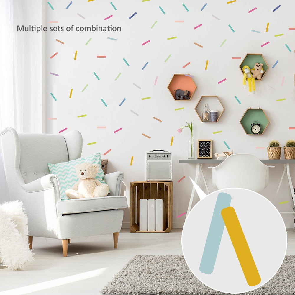 Colorful Pattern Wall Decal Shapes