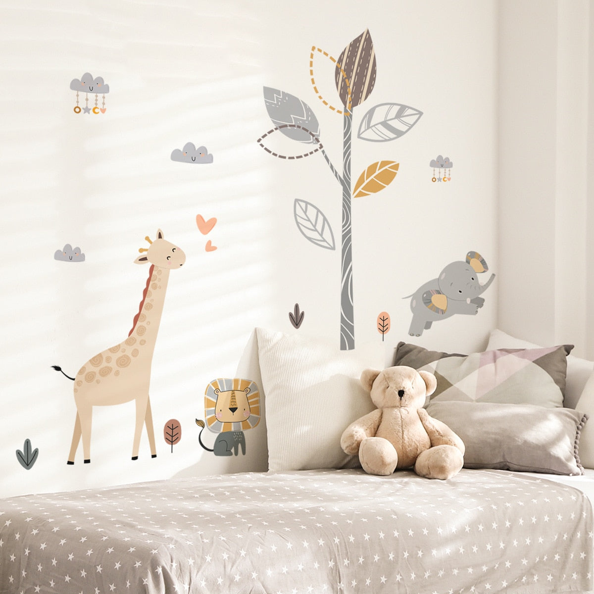 Cartoon Wall Decals Boho Cute Animals