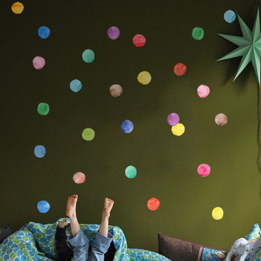 Colorful Pattern Wall Decal Shapes