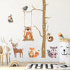 Cartoon Wall Decals Tribal Animal Tree