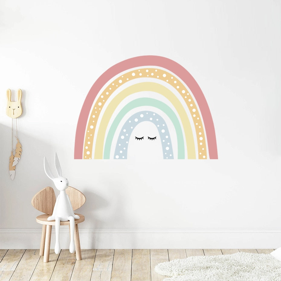 Boho Wall Decal Rainbow with Eye
