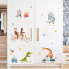Load image into Gallery viewer, Cartoon Wall Decals Biking Cute Animals