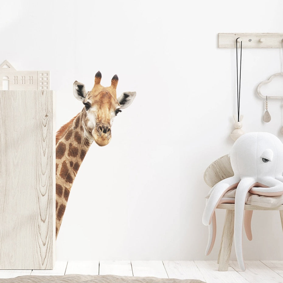 Cartoon Wall Decal Cute Animal Giraffe