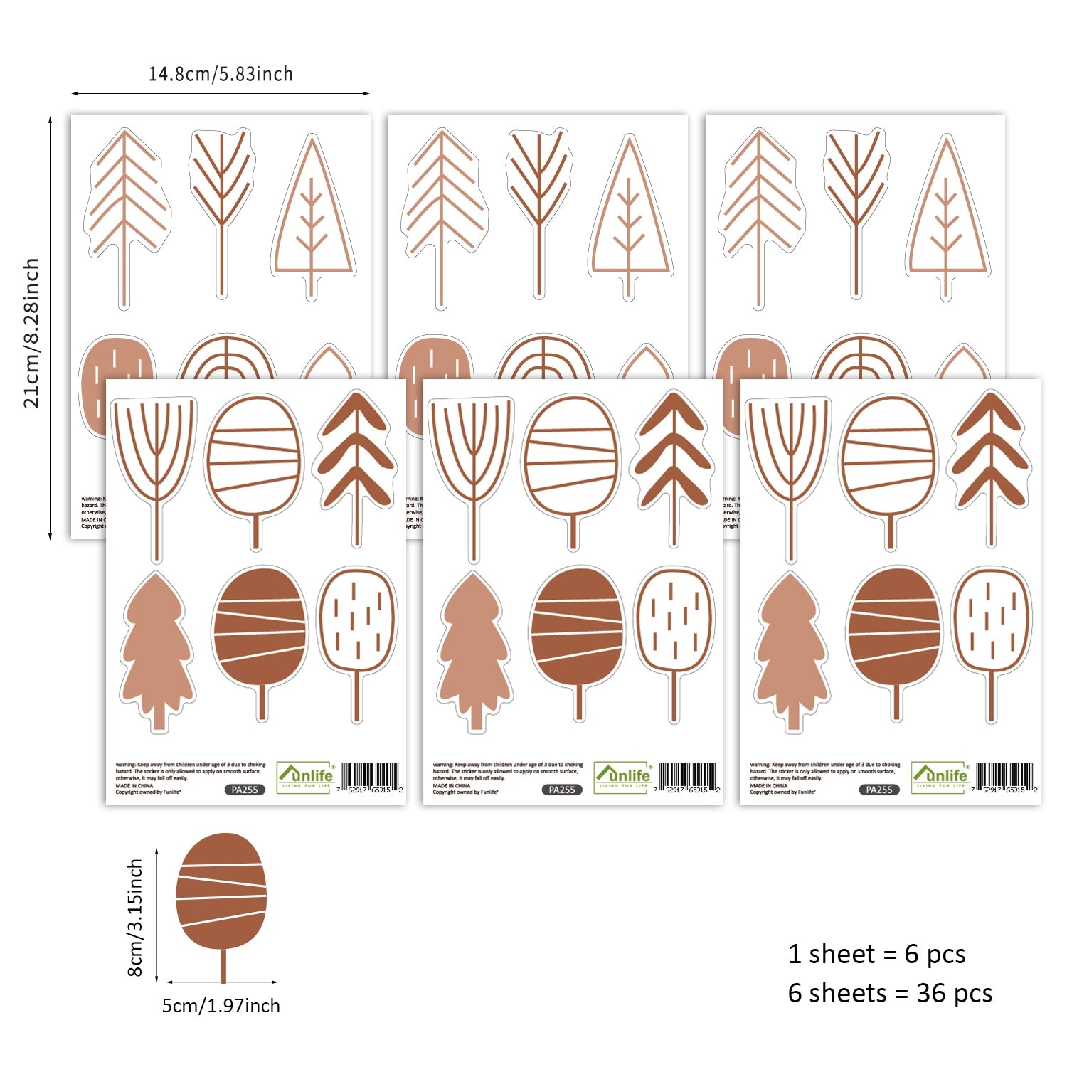 Pattern Wall Decals Boho Trees