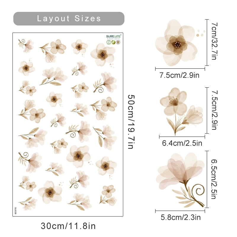 Floral Wall Decals Spring Flowers