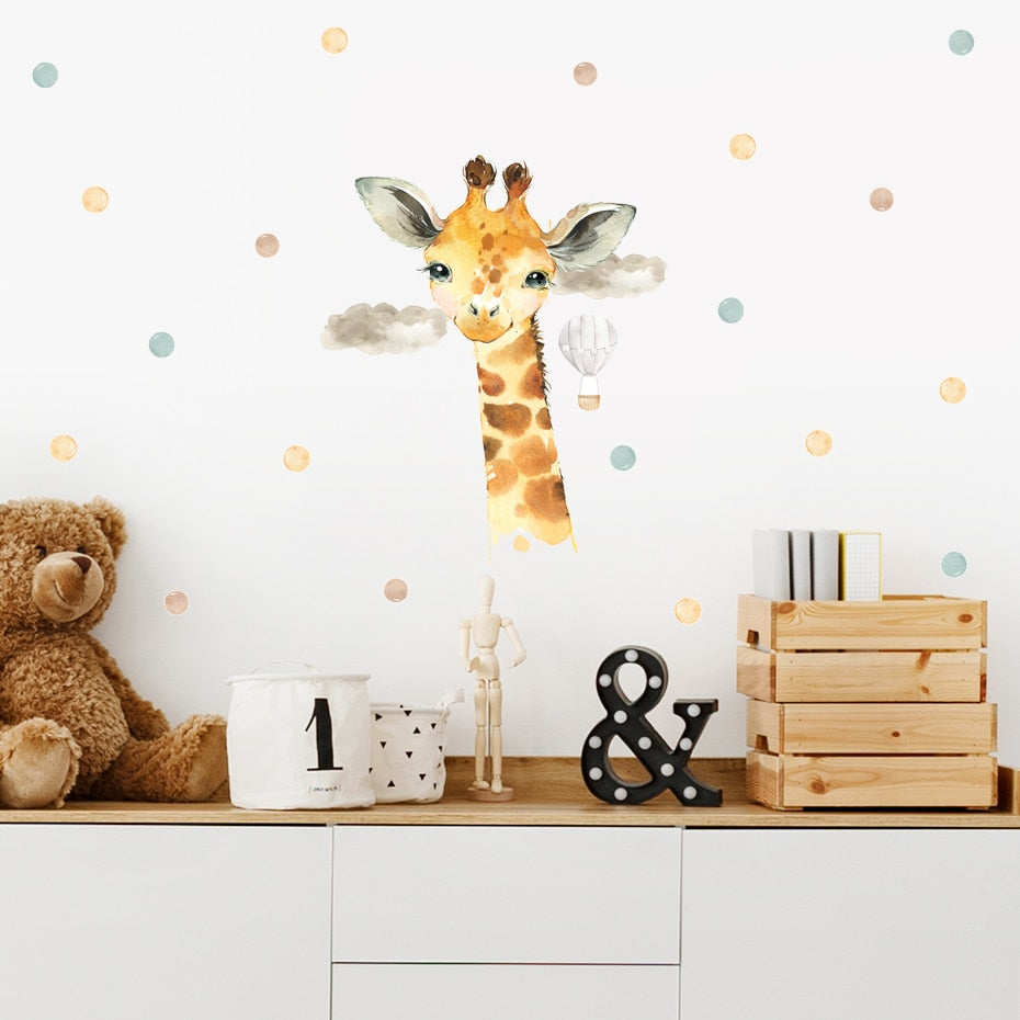 Cartoon Cute Wild Animal Wall Decals