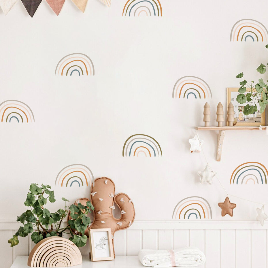 Nursery Wall Decals Rainbow and Stars