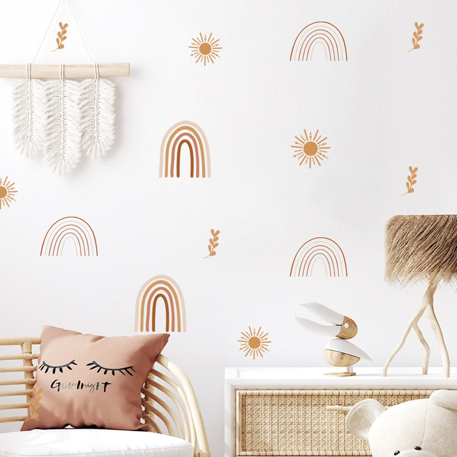 Boho Wall Decals Rainbows Patterns