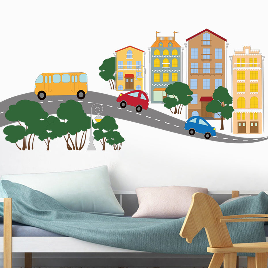 Nursery Wall Decals Small Town Street