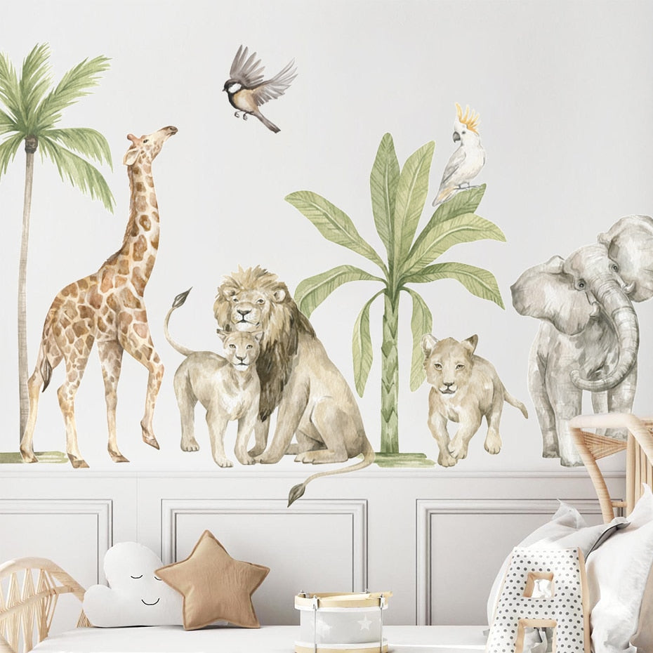 African Animals Tropical Wall Decals