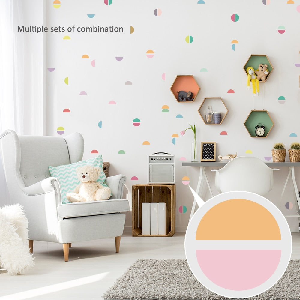 Colorful Pattern Wall Decal Shapes