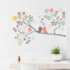 Cartoon Wall Decals Birds Floral Tree Branch
