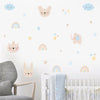 Load image into Gallery viewer, Cartoon Wall Decals Cute Animals Stars and Rainbows