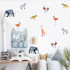 Load image into Gallery viewer, Cartoon Wall Decals Cute Safari Animals