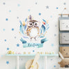 Load image into Gallery viewer, Custom Name Wall Decals Owl Tribe Leaves