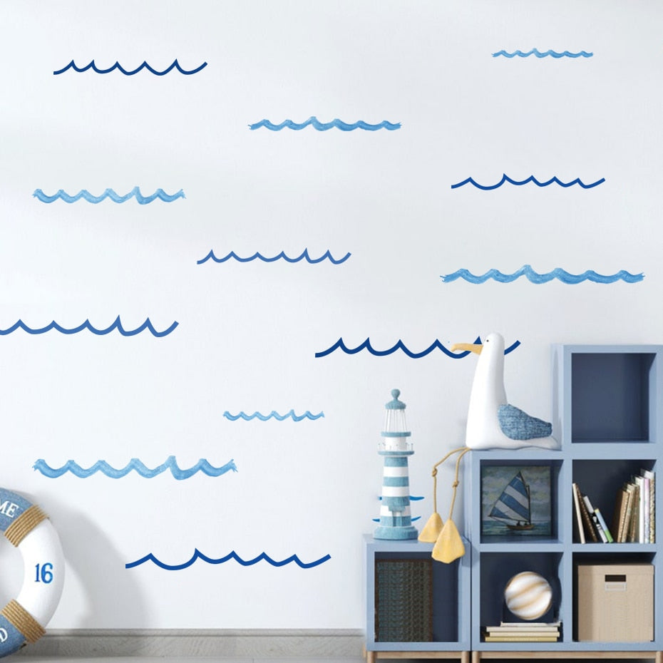 Nursery Wall Decals Ocean Waves
