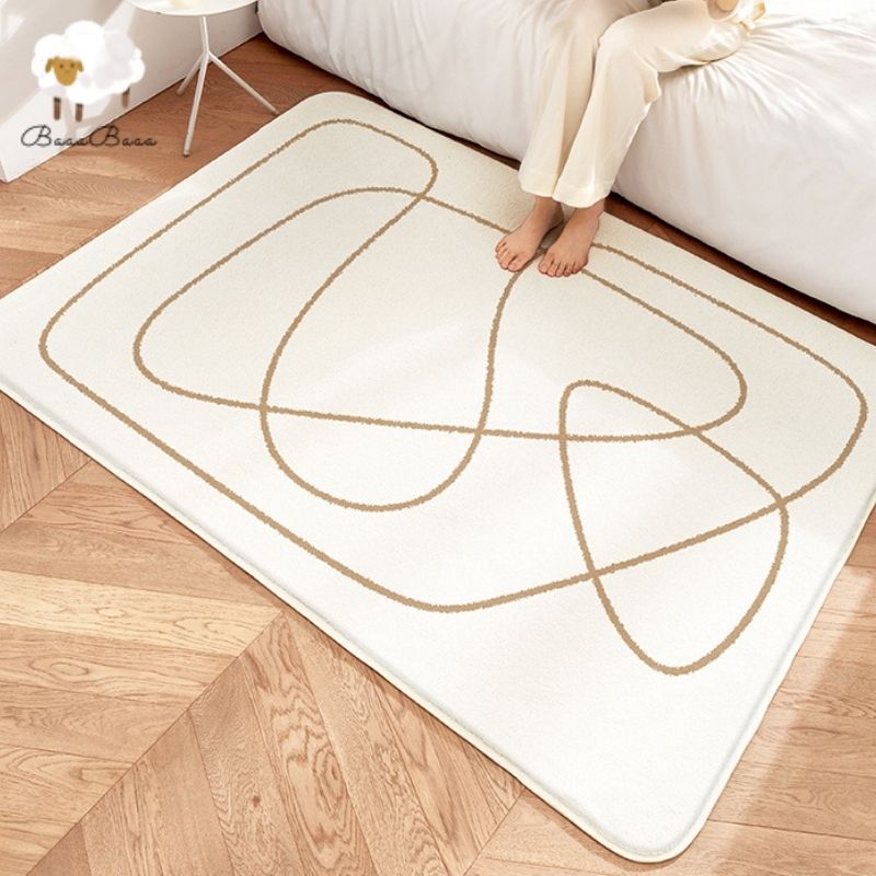 Soft Area Rug Abstract Lines