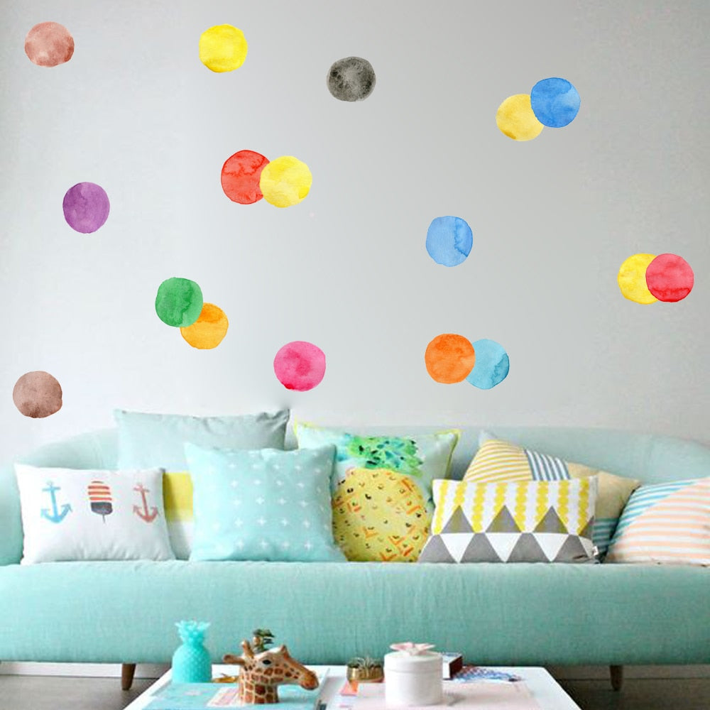 Colorful Pattern Wall Decal Shapes