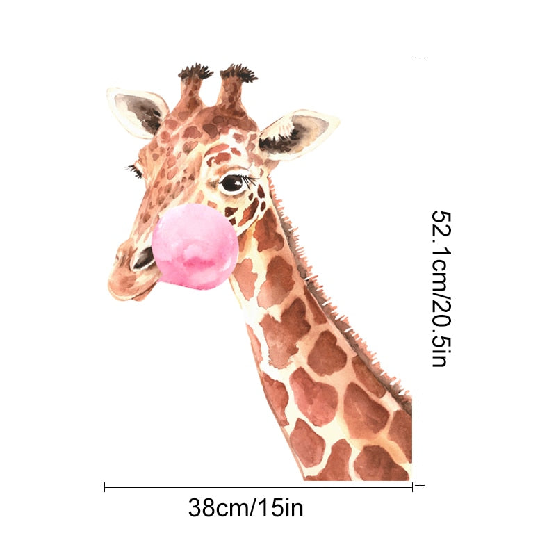 Nursery Wall Decals Floral Giraffe Polka Dots