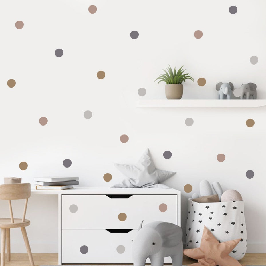 Nursery Polka Dots Colorful Wall Decals