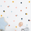 Cartoon Wall Decals Colorful Polka Dots