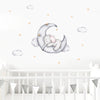 Load image into Gallery viewer, Nursery Wall Decals Elephant Sleeps on the Moon