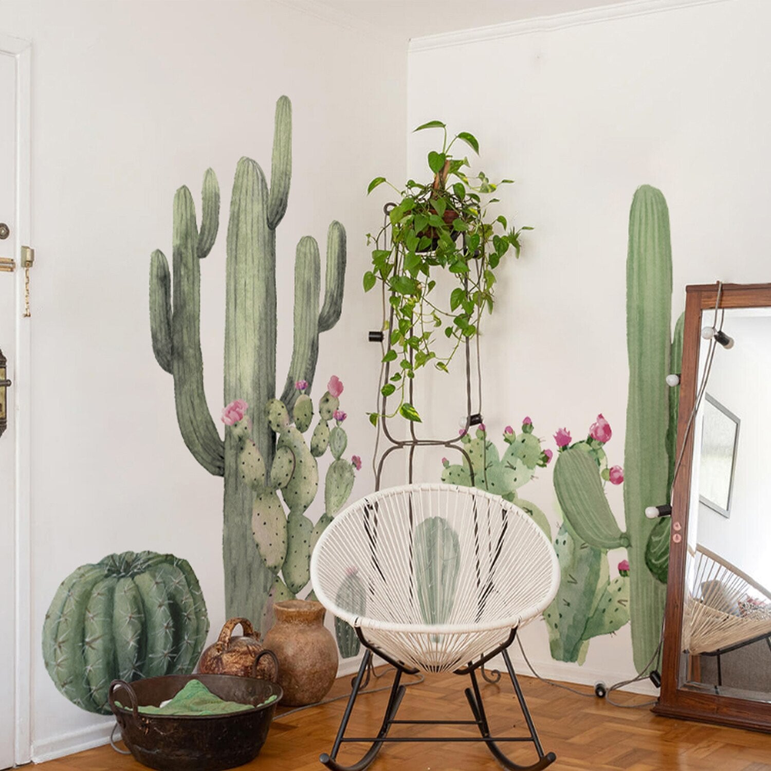 Nursery Wall Decal Large Cactuses