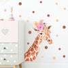 Nursery Wall Decals Floral Giraffe Polka Dots