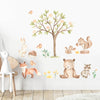 Cartoon Wall Decals Tree and Cute Animals