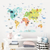 Load image into Gallery viewer, Nursery Wall Decals Animal World Map