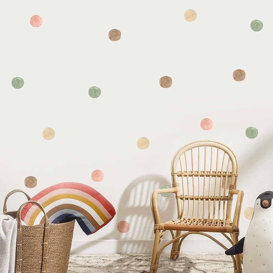 Pattern Wall Decal Colorful Polka Dots